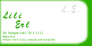 lili erl business card